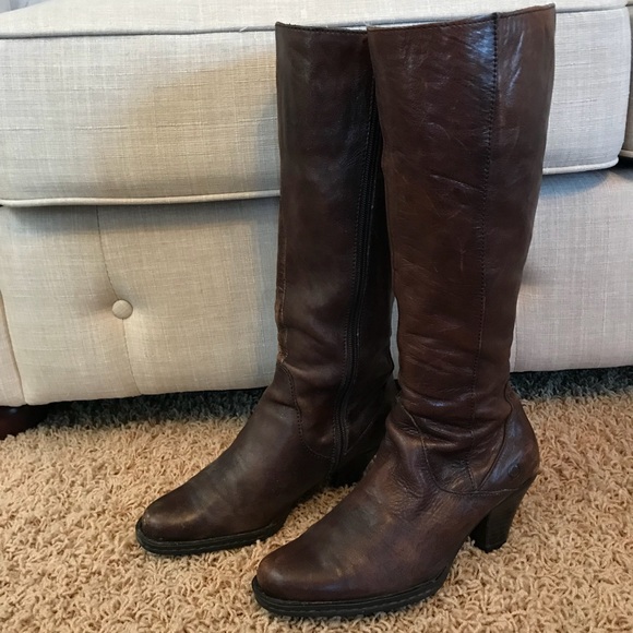 low heel born booties
